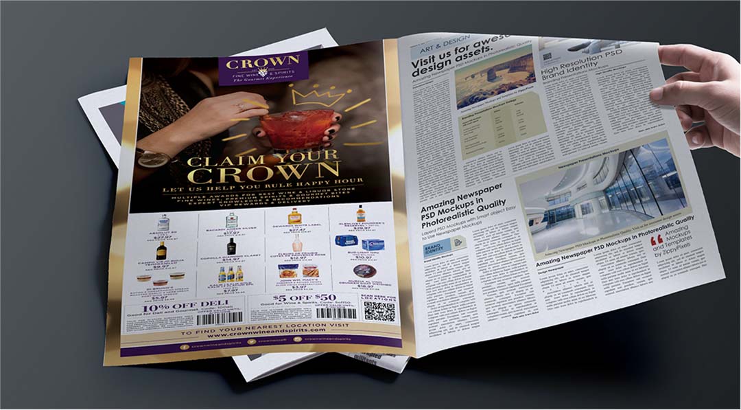 I Dream Design Group - Crown Wine & Spirits - Client Work
