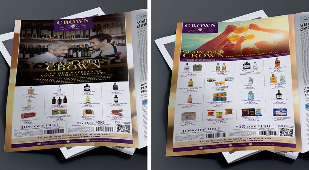 I Dream Design Group - Crown Wine & Spirits - Client Work