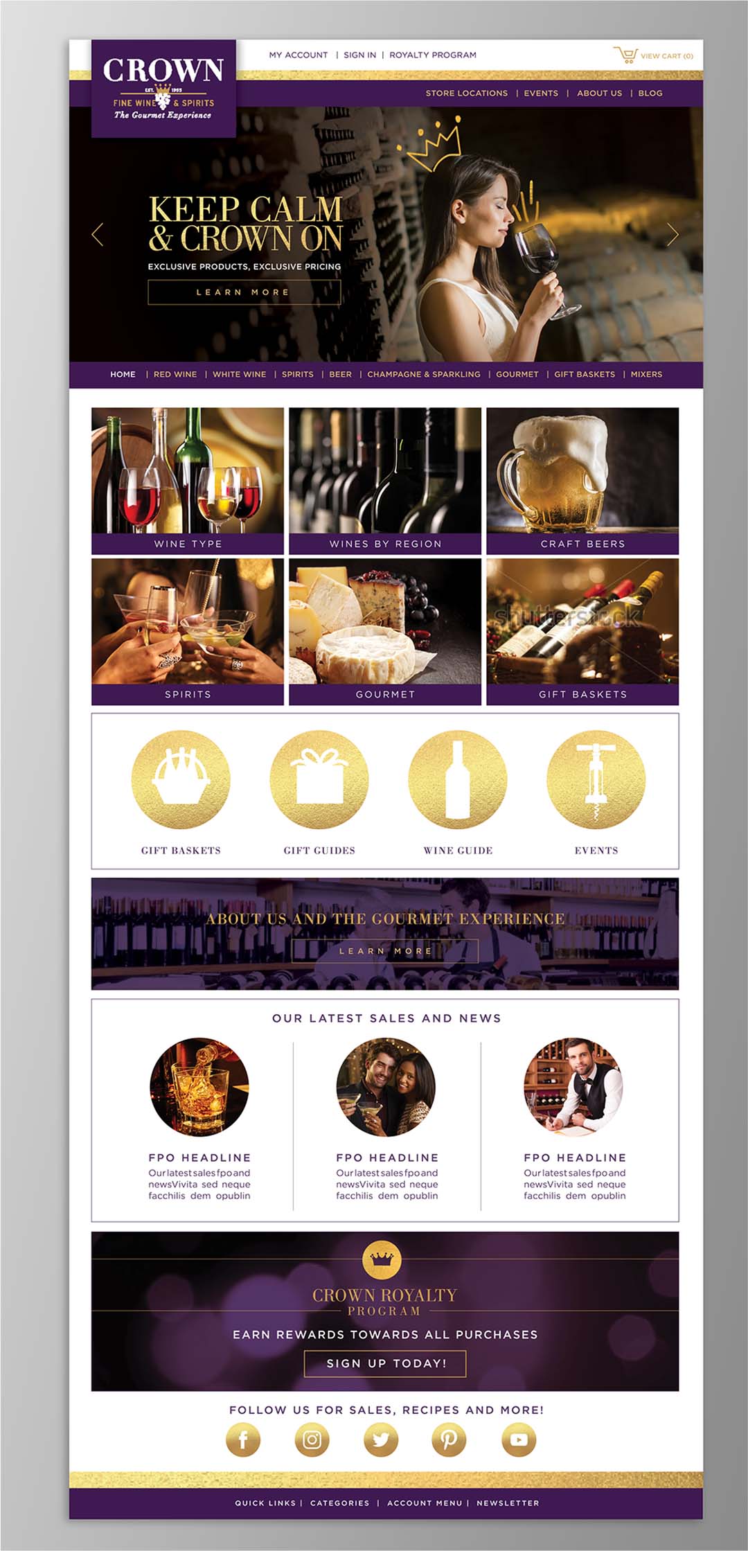 I Dream Design Group - Crown Wine & Spirits - Client Work