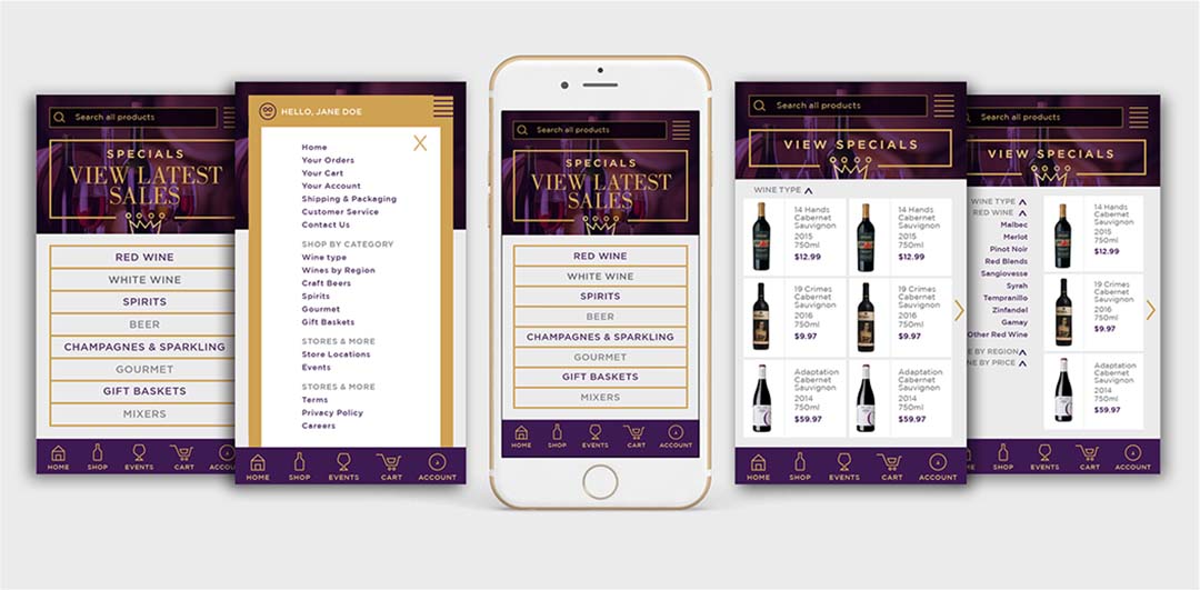 I Dream Design Group - Crown Wine & Spirits - Client Work