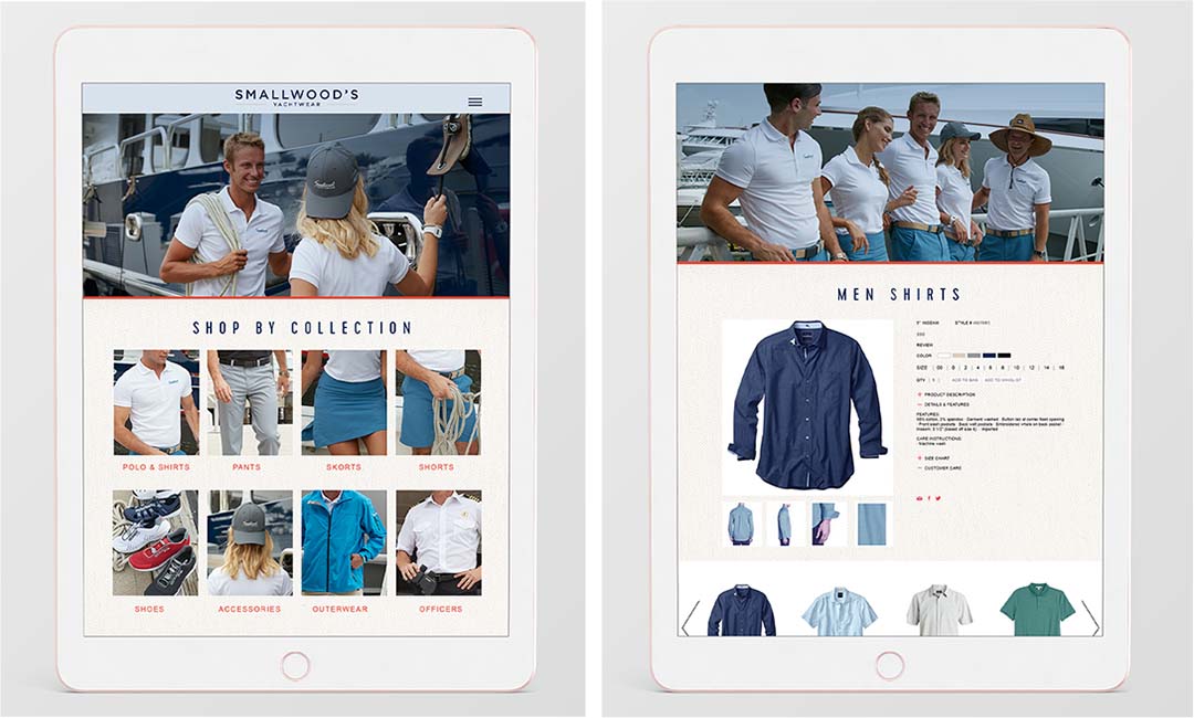 I Dream Design Group - Smallwood’s Yacht Wear - Client Work