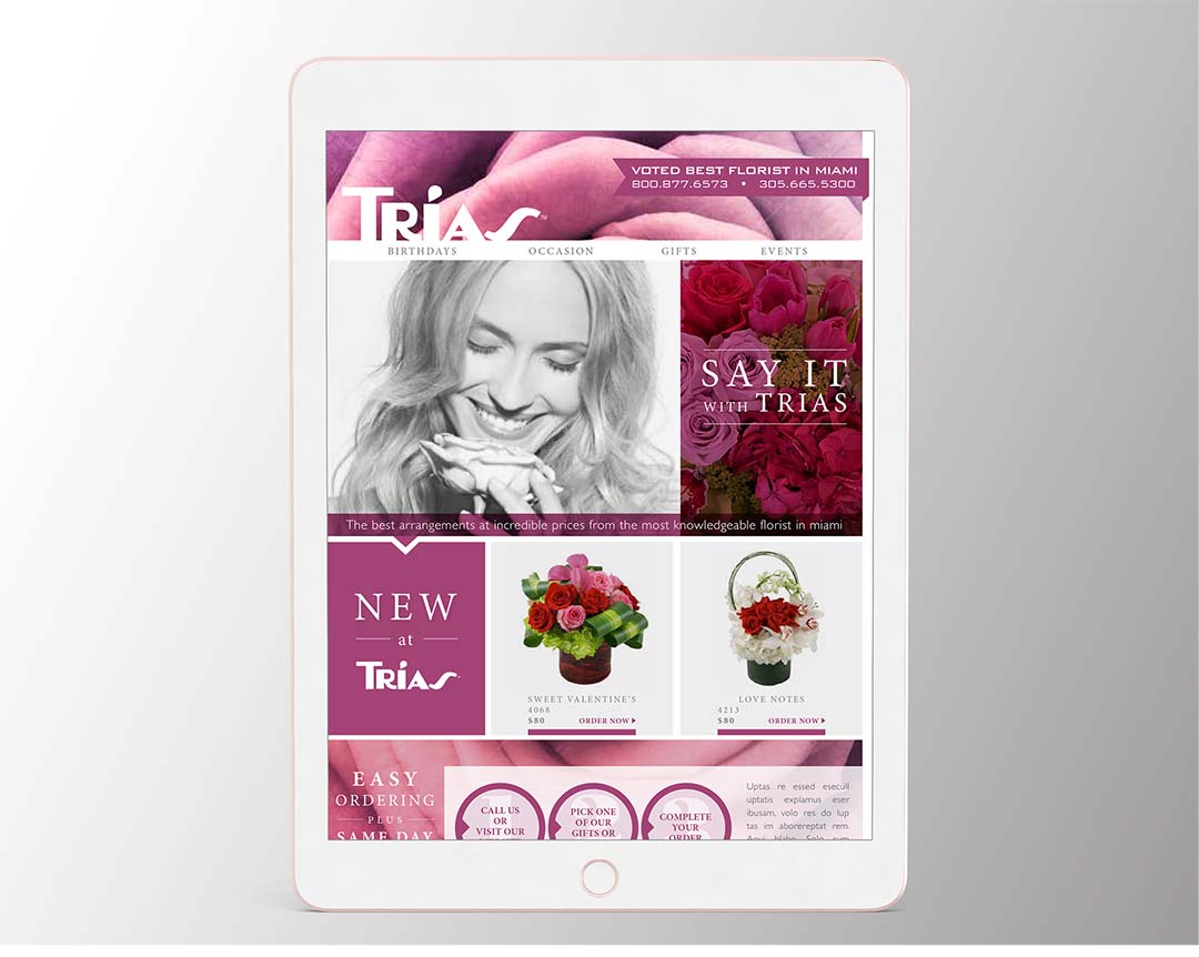 I Dream Design Group - Trias Flowers & Gifts - Client Work