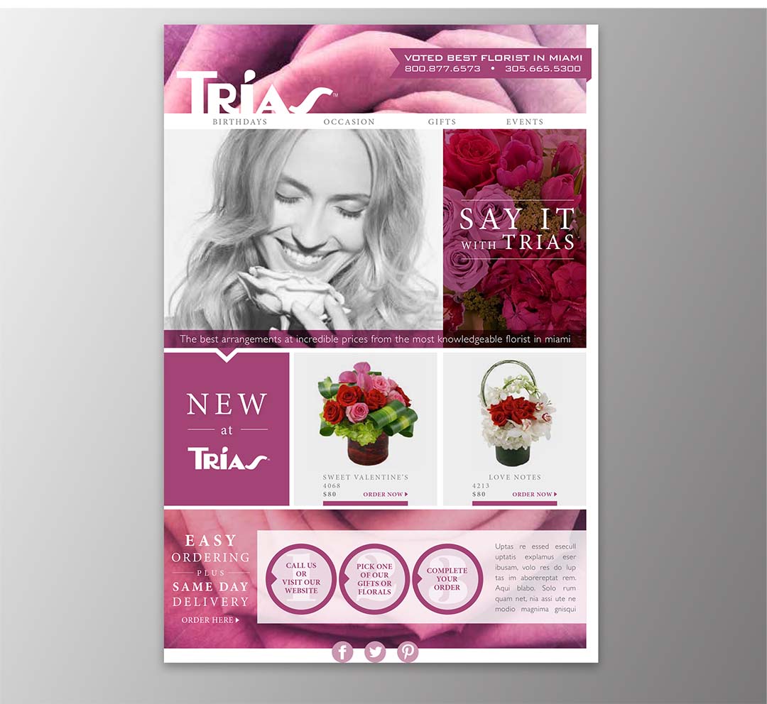 I Dream Design Group - Trias Flowers & Gifts - Client Work