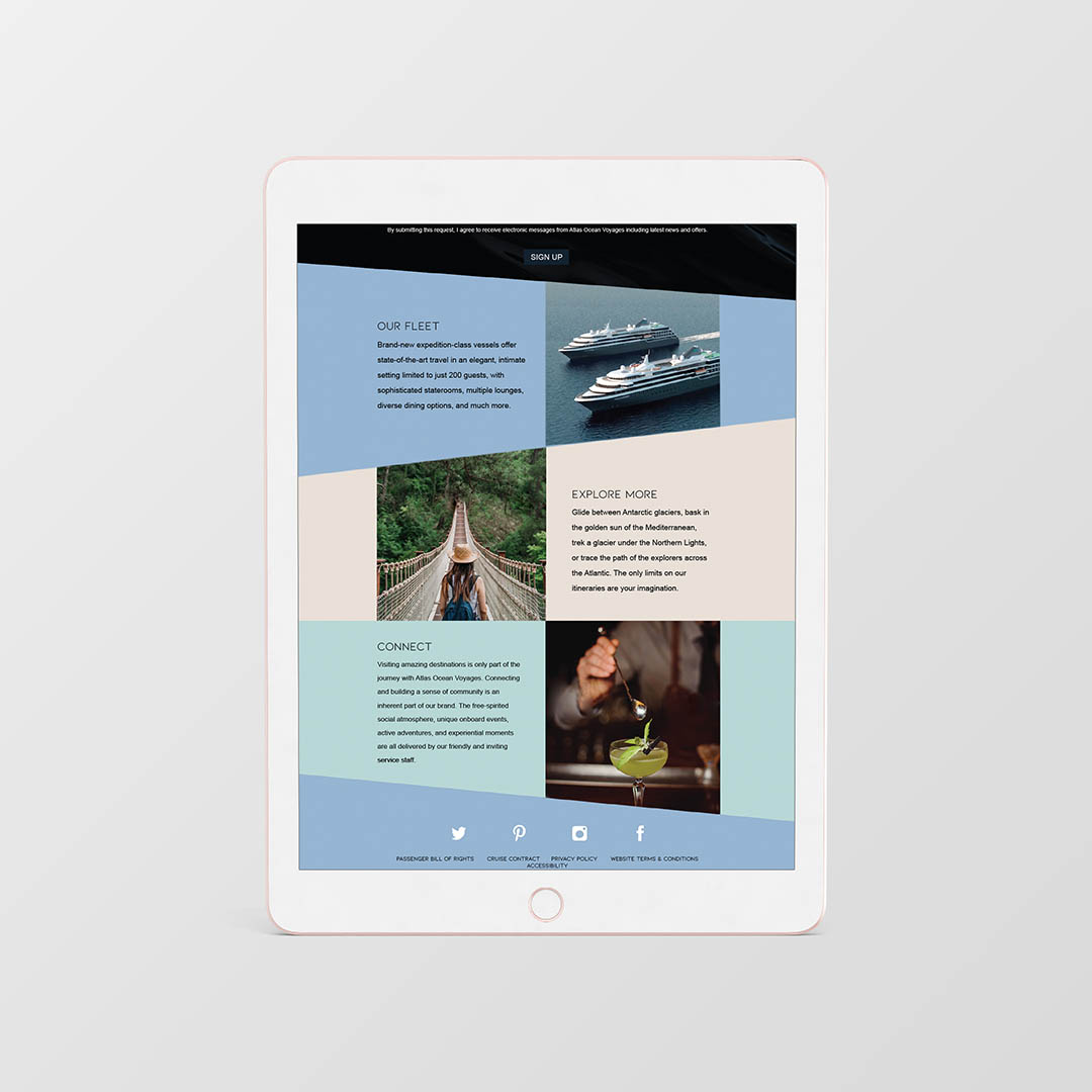 I Dream Design Group - Atlas Ocean Voyages Cruise Line - Client Work