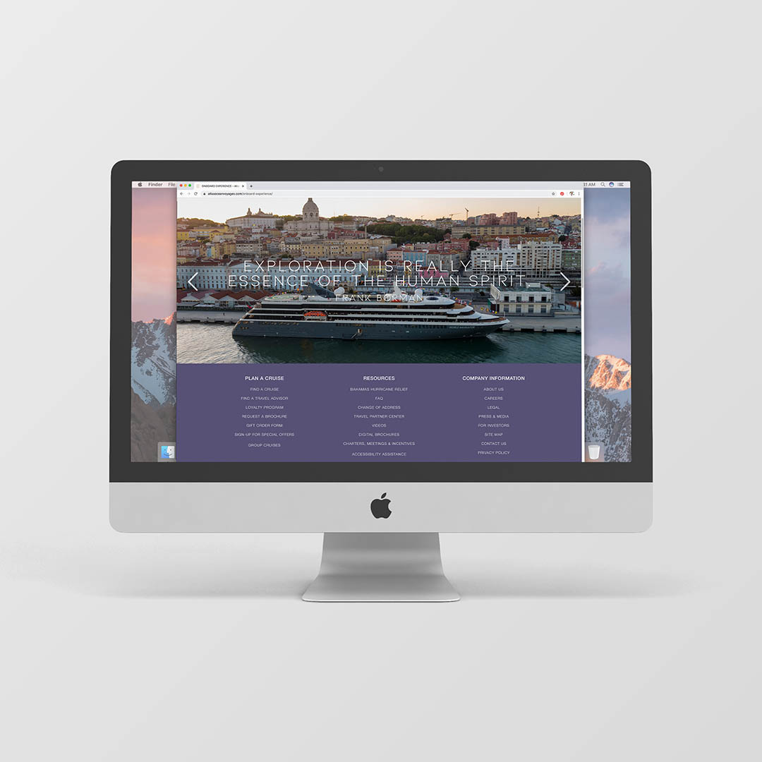I Dream Design Group - Atlas Ocean Voyages Cruise Line - Client Work