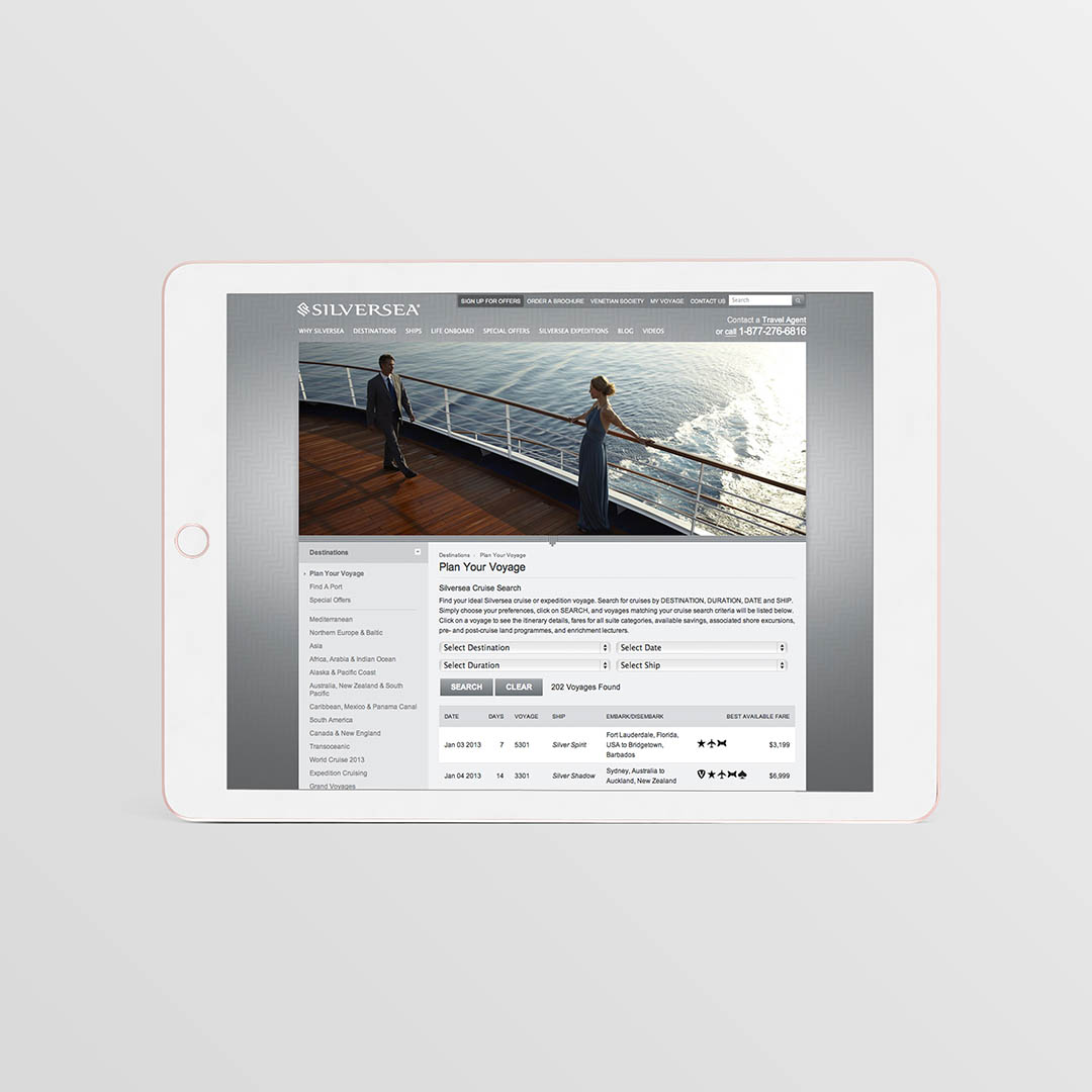 I Dream Design Group - Silversea Cruise Line - Client Work